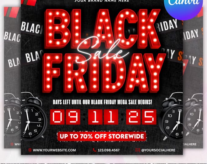 Black Friday Flyer, black Friday Sale Flyer, Black Friday Special Flyer, cyber Monday flyer, Pink Friday Flyer, Flash Sale Flyer, Canva