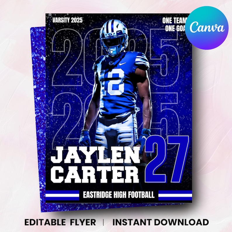 Football Poster Canva Template Sports Background Digital Backdrop Football Poster Canva Template Sports Background Digital Backdrop