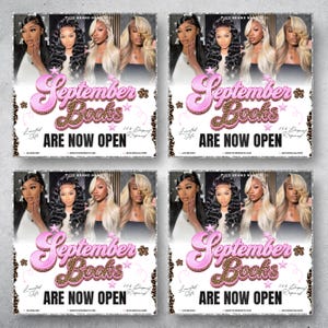 September Booking Flyer, September flyer, Fall Booking Flyer, September Books Open, Wig Install, Lash Nail Braids Flyer, Editable in Canva September Booking Flyer, September flyer, Fall Booking Flyer, September Books Open, Wig Install, Lash Nail Braids Flyer, Editable in Canva September Booking Flyer, September flyer, Fall Booking Flyer, September Books Open, Wig Install, Lash Nail Braids Flyer, Editable in Canva