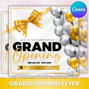 Grand Opening Flyer, Celebration Flyer, Launch Event Party, Grand Opening Event Flyer, air, Lash, Nails Flyer, Salon suites, Canva Editable