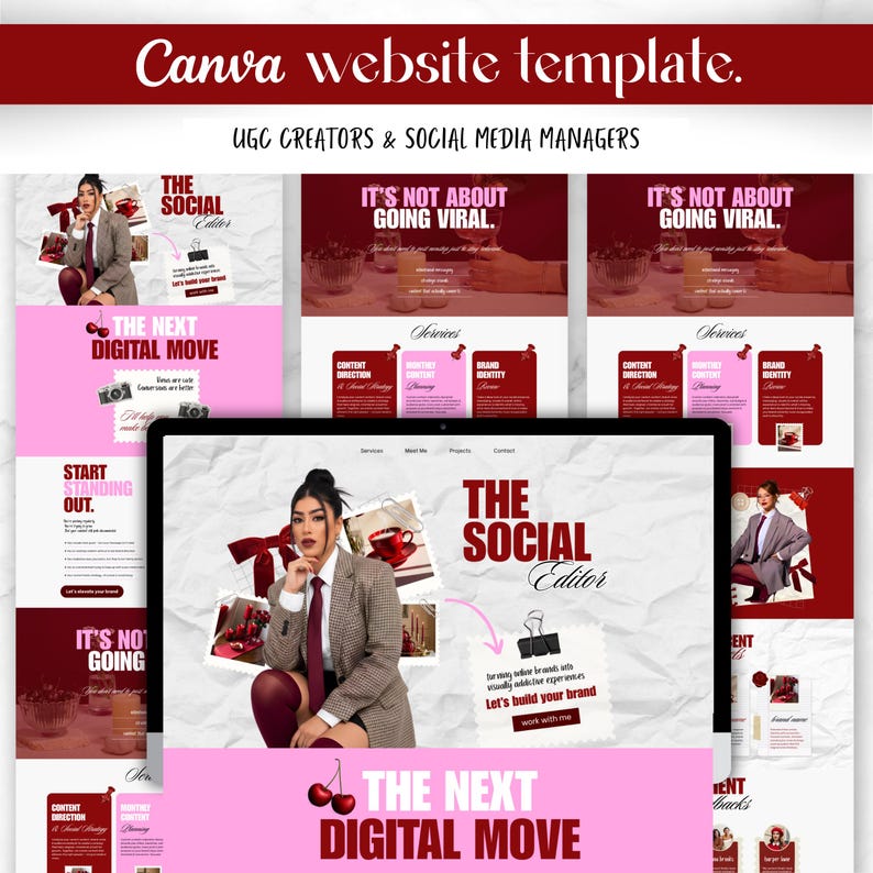 Canva Website for UGC Creator Portfolio, Services Page, Influencer, Content Creator, Social Media Manager Canva Website for UGC Creator Portfolio, Services Page, Influencer, Content Creator, Social Media Manager Canva Website for UGC Creator Portfolio, Services Page, Influencer, Content Creator, Social Media Manager