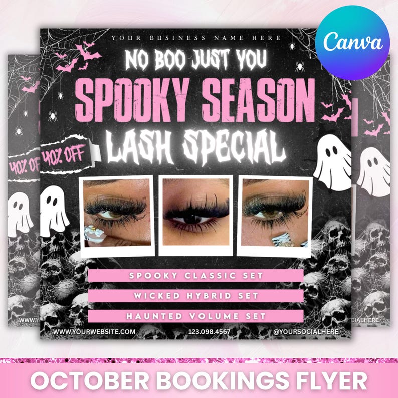 October Booking Flyer, October Books Open, Halloween Hair Flyer, Spooky SZN Flyer, October Hair Flyer, Nails MUA Lash Locs Wig, DIY Canva October Booking Flyer, October Books Open, Halloween Hair Flyer, Spooky SZN Flyer, October Hair Flyer, Nails MUA Lash Locs Wig, DIY Canva October booking flyer, Booking flyer, Fall flyer, Nail flyer, lash flyer, hair flyer, booking template, Books now open, Bookings available