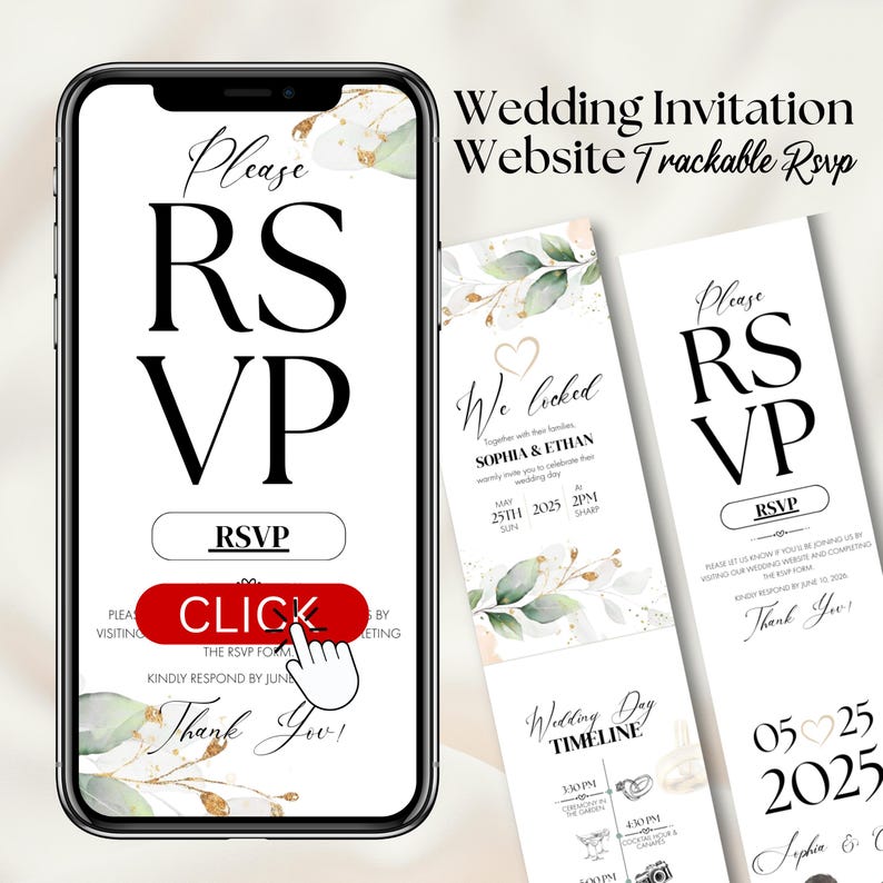 Wedding Invitation Template Canva, Wedding Invitation Website with RSVP Tracking, Detail & Program, We do Digital Invitation by Yourself  Digital Wedding Invitation Template - Clickable RSVP - Online Registry Form - Customizable Design Web - Trackable RSVP Online Registry Form Sage Green Digital Wedding Invitation Template - Trackable RSVP Online Registry Form - Customizable Design Web - Editable Minimalist Invite  Online Invite, Digital Wedding Invitation with RSVP, Wedding Invite with RSVP,