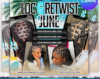 June Booking Flyer, Summer Booking Flyer, June Books Open, Makeup MUA Lashes Hair Locs Braids Wig Beauty Flyer, Summer Books, Canva Editable