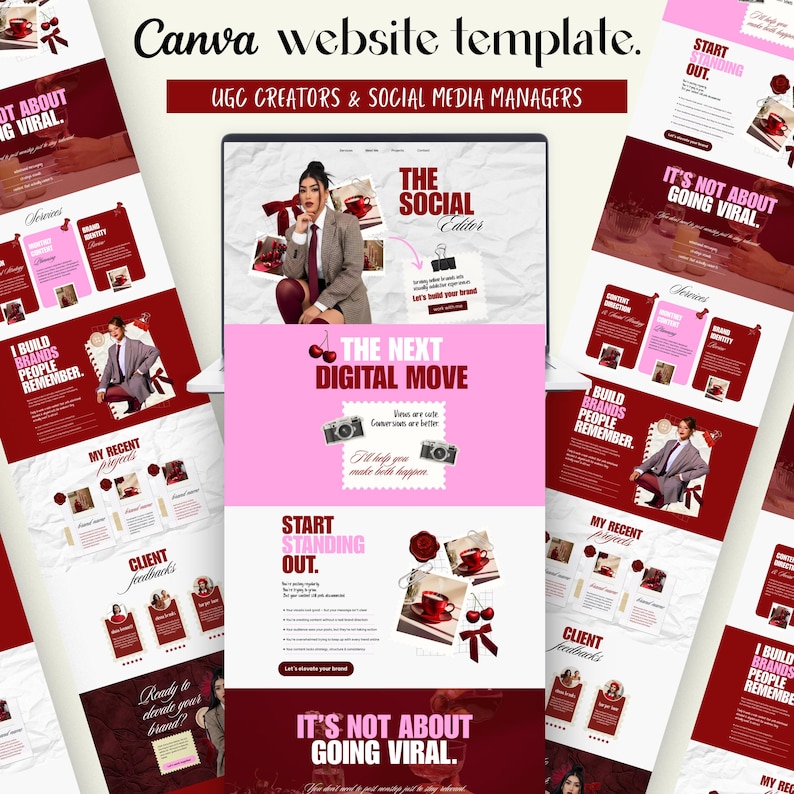 Canva Website for UGC Creator Portfolio, Services Page, Influencer, Content Creator, Social Media Manager Canva Website for UGC Creator Portfolio, Services Page, Influencer, Content Creator, Social Media Manager Canva Website for UGC Creator Portfolio, Services Page, Influencer, Content Creator, Social Media Manager