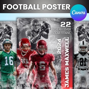 Football Poster Canva Template: Sports Background & Digital Backdrop (Digital Download
