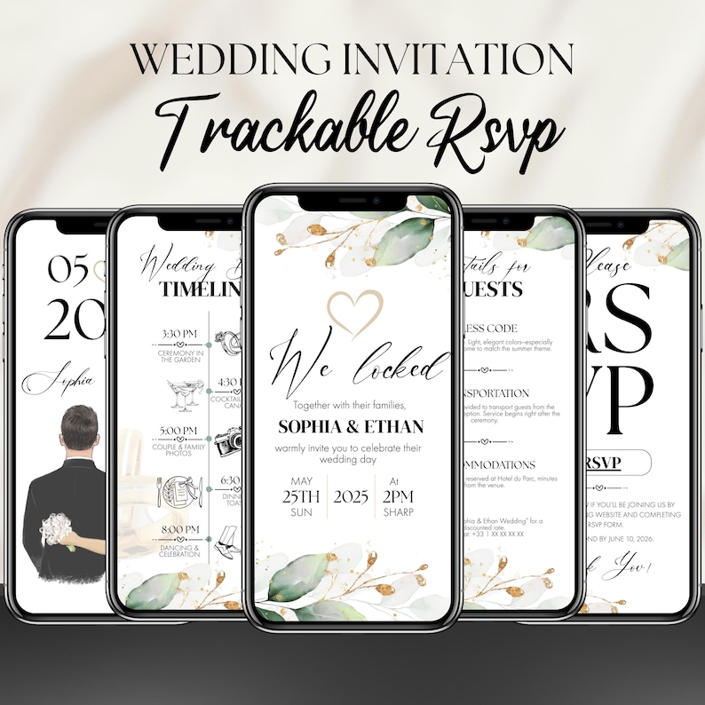 Wedding Invitation Template Canva, Wedding Invitation Website with RSVP Tracking, Detail & Program, We do Digital Invitation by Yourself  Digital Wedding Invitation Template - Clickable RSVP - Online Registry Form - Customizable Design Web - Trackable RSVP Online Registry Form Sage Green Digital Wedding Invitation Template - Trackable RSVP Online Registry Form - Customizable Design Web - Editable Minimalist Invite  Online Invite, Digital Wedding Invitation with RSVP, Wedding Invite with RSVP,
