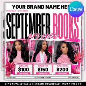 September Booking Flyer, September flyer, Fall Booking Flyer, September Books Open, Wig Install, Lash Nail Braids Flyer, Editable in Canva September Booking Flyer, September flyer, Fall Booking Flyer, September Books Open, Wig Install, Lash Nail Braids Flyer, Editable in Canva September Booking Flyer, September flyer, Fall Booking Flyer, September Books Open, Wig Install, Lash Nail Braids Flyer, Editable in Canva