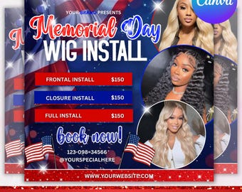 Memorial Day Booking Flyer, Memorial Day Sale Flyer, Memorial Day Special Sale, Memorial Day Books are open now, Canva Editable