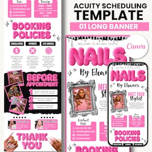 Nail Tech Acuity Scheduling Template Acuity Nail Booking Site Nail Acuity Nail Website Acuity Template Site Nail Canva Editable Acuity Nail