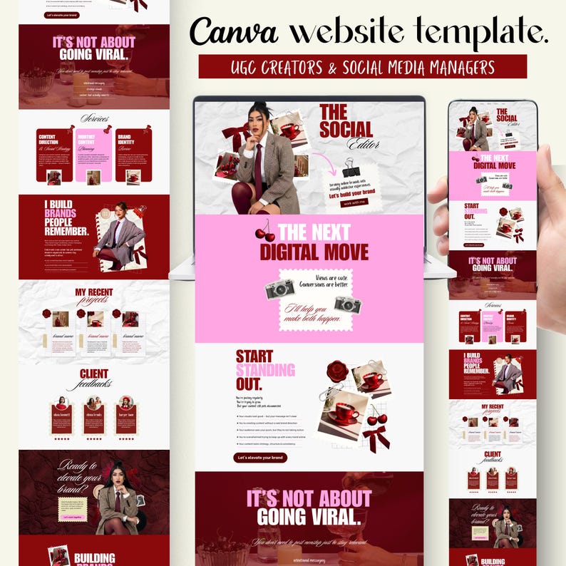 Canva Website for UGC Creator Portfolio, Services Page, Influencer, Content Creator, Social Media Manager Canva Website for UGC Creator Portfolio, Services Page, Influencer, Content Creator, Social Media Manager Canva Website for UGC Creator Portfolio, Services Page, Influencer, Content Creator, Social Media Manager