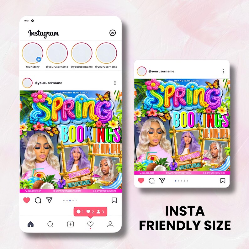 Spring Break Booking Flyer, Spring Booking Flyer, Spring Break Sale Flyer, Spring Special Flyer, Hair Lash Nail Makeup Braids,Canva Editable Spring Break Flyer, March Bookings, Editable Spring Glam Flyer Template, Spring Flyer, Book Now Flyer, Canva Template Instant Download  Spring Break Flyer, Spring Booking Flyer, Editable Spring Flyer Template, Book Now Flyer, Braids Flyer, Canva Template Instant Download