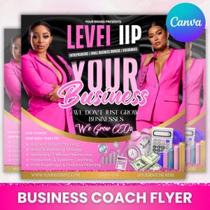Business Coach Flyer, Coaching Business Flyer, Consultation Flyer, Entrepreneur Flyer,Workshop Flyer, Business Workshop Flyer,Canva Editable