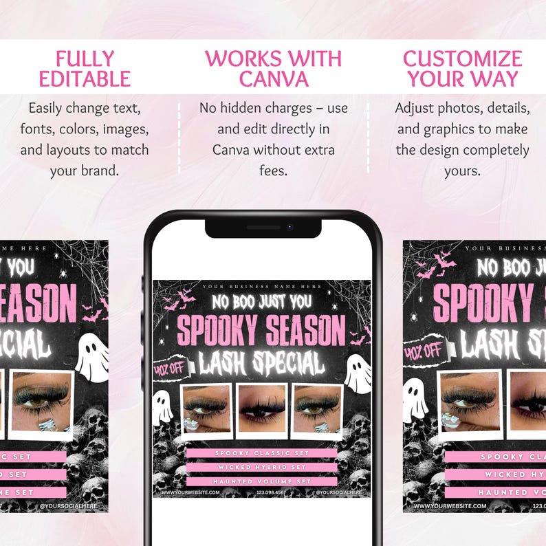 October Booking Flyer, October Books Open, Halloween Hair Flyer, Spooky SZN Flyer, October Hair Flyer, Nails MUA Lash Locs Wig, DIY Canva October Booking Flyer, October Books Open, Halloween Hair Flyer, Spooky SZN Flyer, October Hair Flyer, Nails MUA Lash Locs Wig, DIY Canva October booking flyer, Booking flyer, Fall flyer, Nail flyer, lash flyer, hair flyer, booking template, Books now open, Bookings available