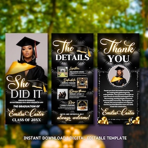 Black and Gold Luxury Graduation Digital Invitation, Graduation Party, Graduation Ceremony, For Boys and Girls, For men and women Graduation Flyer | Customizable DIY Invitation Flyer | Graduation Invitation Flyer | Social Media Flyer | Simplistic | Class of 2025 Digital Graduation Invitation, Graduation Party, Graduation Invitation, Congrats to the Grad flyer, Class of 2025 flyer, Grad Announcement