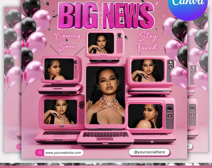 Website Launch Flyer, New Website Launch Flyer, Grand Opening Flyer, Launching Soon Flyer, Website Coming Soon, Canva Editable