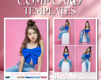 Kids Comp Card Template: Child Model Portfolio (Digital Download)