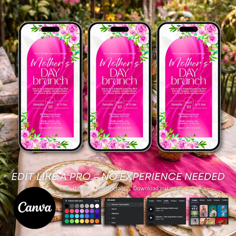 Editable Mothers Day Brunch Invitation Template, Mother's Day Invite, Digital Text Pink Floral Mothers Day Invitation, Mother's Day Evite Editable Mothers Day Brunch Invitation Template, Mother's Day Invite, Digital Text Pink Floral Mothers Day Invitation, Mother's Day Evite Editable Mothers Day Brunch Invitation Template, Mother's Day Invite, Digital Text Pink Floral Mothers Day Invitation, Mother's Day Evite