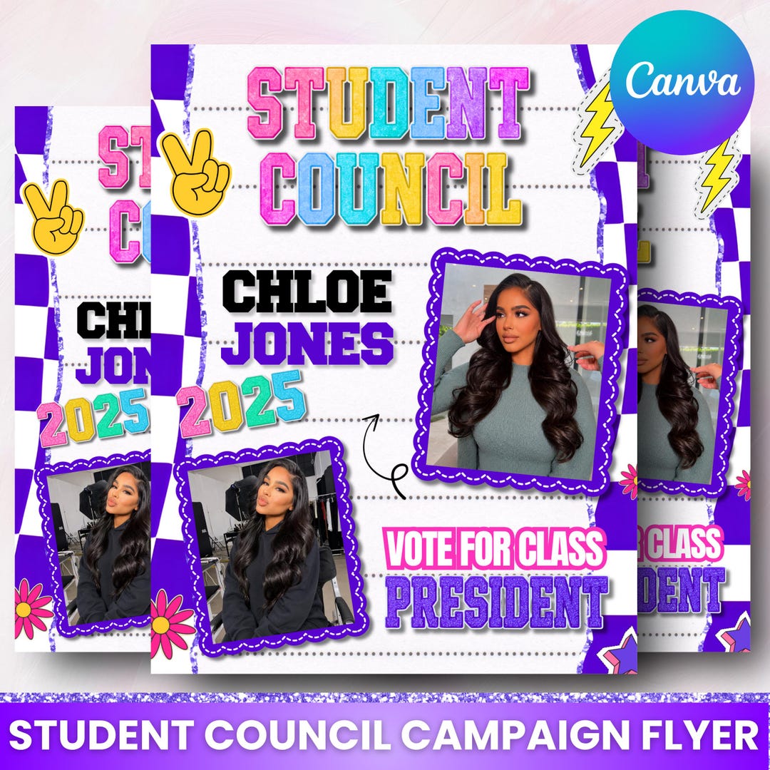 Student Council Campaign Flyer Template, School Election Flyer ...
