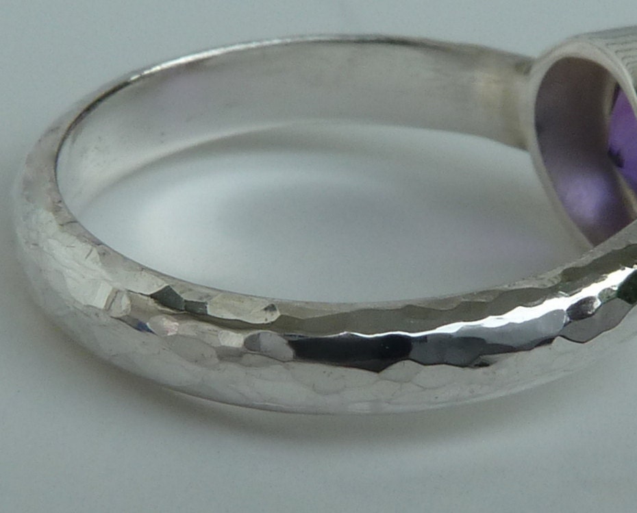 Faceted Gemstone Ring Birthstone Ring Garnet Amethyst | Etsy