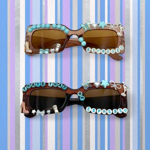 Espresso Sabrina Carpenter Short n' Sweet geïnspireerde zonnebril | Lolla-zonnebril | Girls Trip Vacation Shades | Cadeau verjaardagsreis