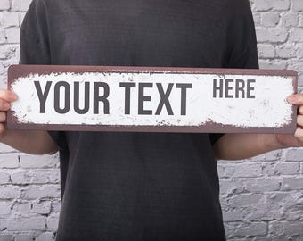 Señales de tráfico personalizadas, Señal de tráfico a medida, Letreros metálicos personalizados, Crea tu propio letrero de calle, Letrero de calle personalizado, Letrero metálico de calidad