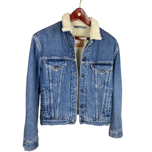 Levis Strauss & Co. Mens Denim Sherpa Trucker Jacket Medium Blue