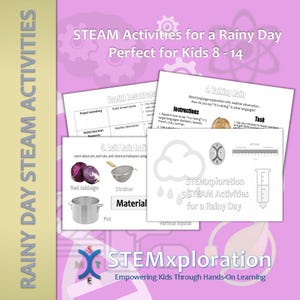 5 STEAM Activities for a Rainy Day plus Bonus Activity | Homeschool STEM Resource | Science Lesson Activity