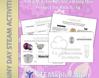 5 STEAM Activities for a Rainy Day plus Bonus Activity | Homeschool STEM Resource | Science Lesson Activity
