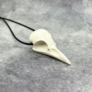 Ginger Snaps Movie Bird Skull Necklace Crow Pendant - Goth Gingersnaps Gift Dark Tower Faux Taxidermy Bone Jewelry Bones Necklace Viking