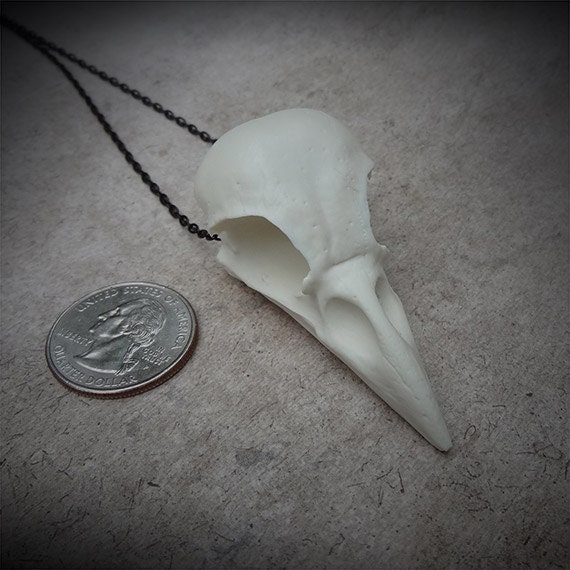 Ginger Snaps Movie Bird Skull Necklace Crow Pendant Goth 