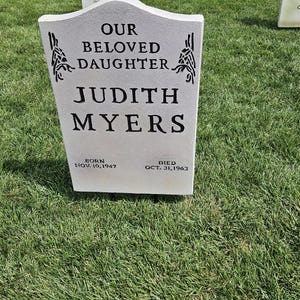 Tombstone Template based on Judith Myers grave, Micheal Myers first victim, Halloween 1978
