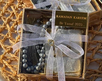 Personalisiertes Mini Koran Tasbih Geschenkset: Islamische Hochzeitsbevorzüge