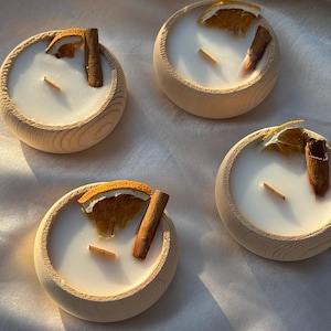 Candele rustiche in legno personalizzate all'ingrosso, candele rustiche all'ingrosso, candele per ospiti di nozze, portacandele in legno, candele per damigelle d'onore