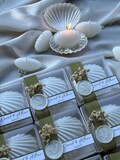 Sea Shell Handmade Candle Favors: Oyster Box, Pearl Decor product logo