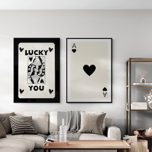 Gra w karty na płótnie - Sztuka ścienna - Vintage Casino-Inspired Printed Artwork - Oprawione płótno ścienne do domu, Sztuka do biura