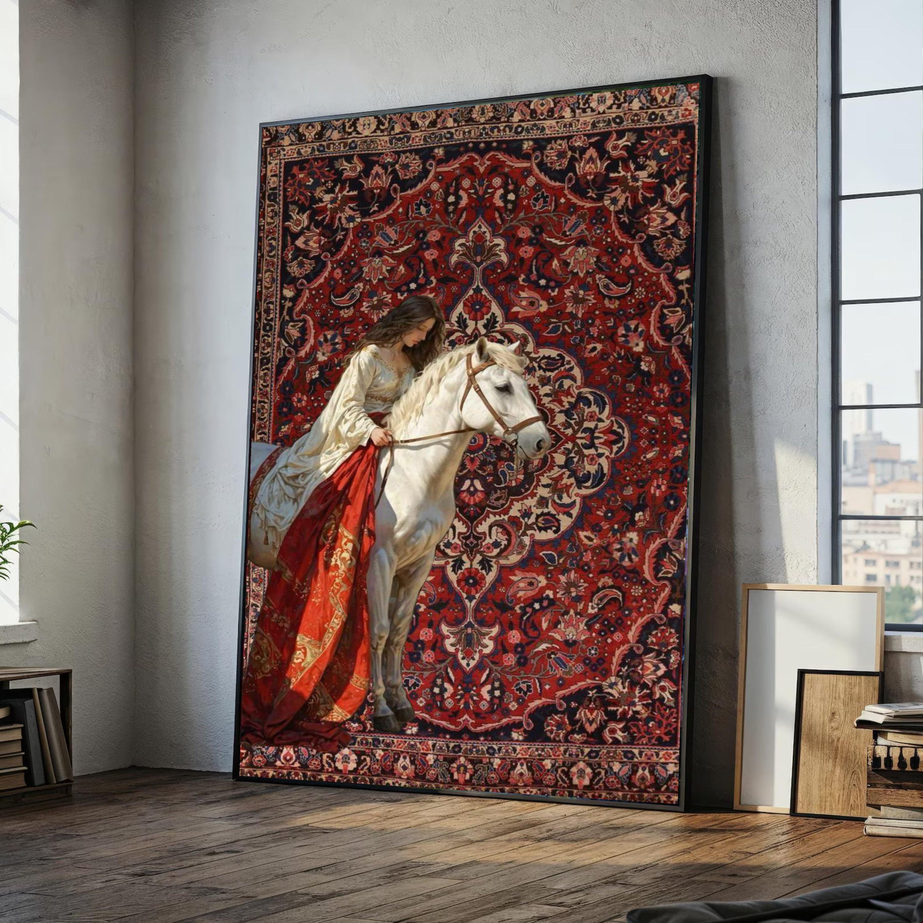 Vintage Horse Wall Carpet - Etsy