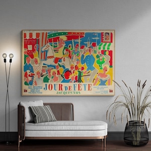 Circus Printed Canvas Wall Art - Playground Carousel Colorful Wall Pictures - Vibrant Living Room Wall Decor