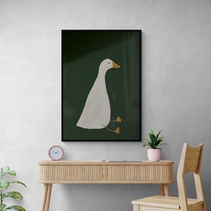 Póster Pato Dibujos Animados - Lienzo Impreso de Animal Adorable - Decoración Moderna para Sala de Estar, Póster Lienzo Impreso de Animal