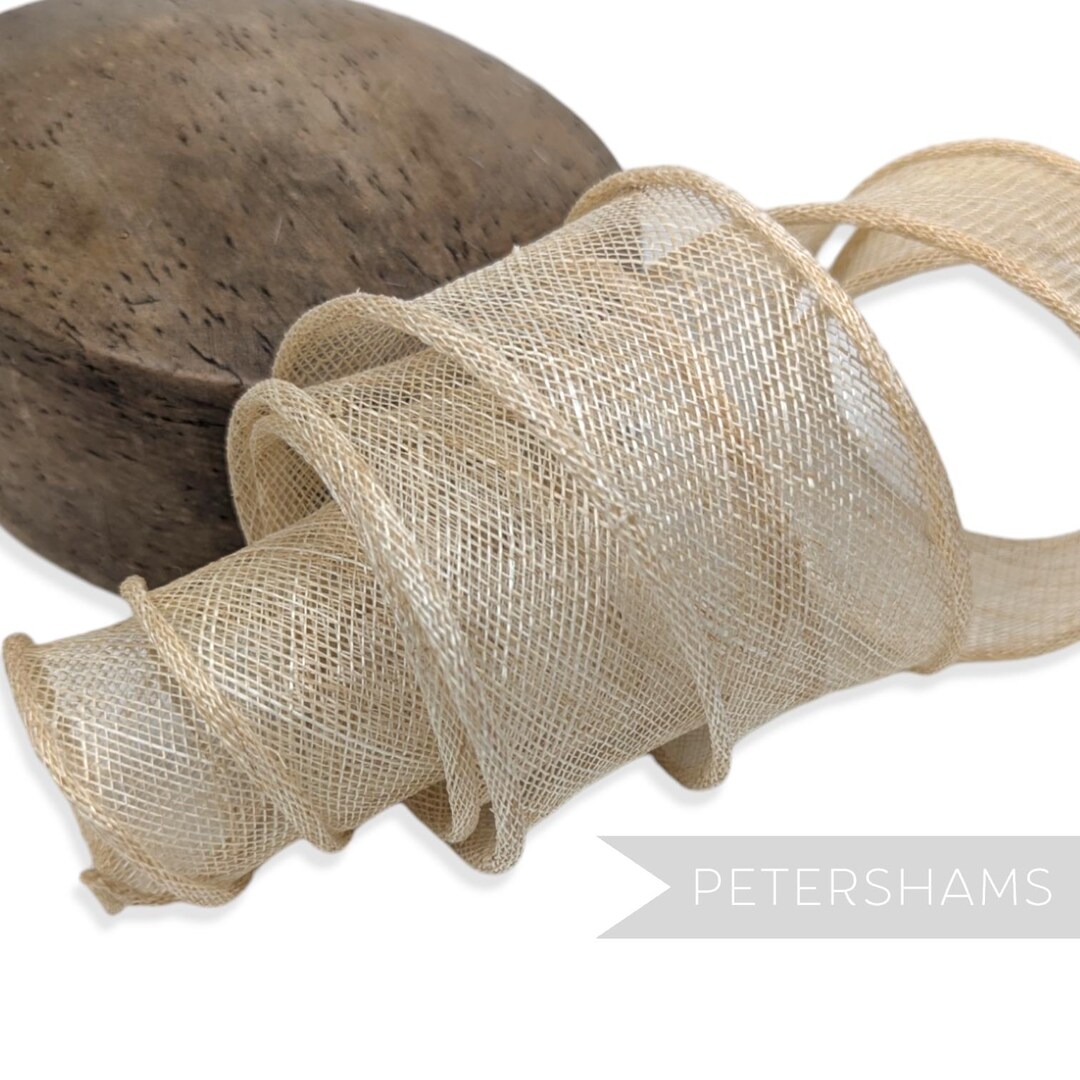 Hand Rolled Sinamay Ribbon Trim for Millinery, Hat Making