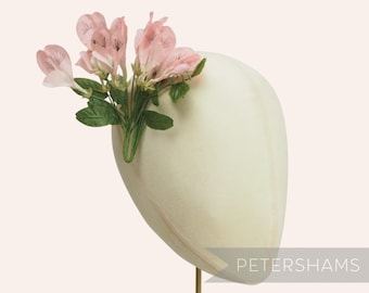 Vintage 'Lara' Sweet Pea Silk Flower Millinery Hat Mount for Fascinators and Hat Making - Pink
