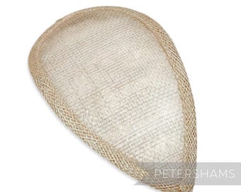 Natural Teardrop Sinamay Fascinator Hat Base for Millinery & Hat Making