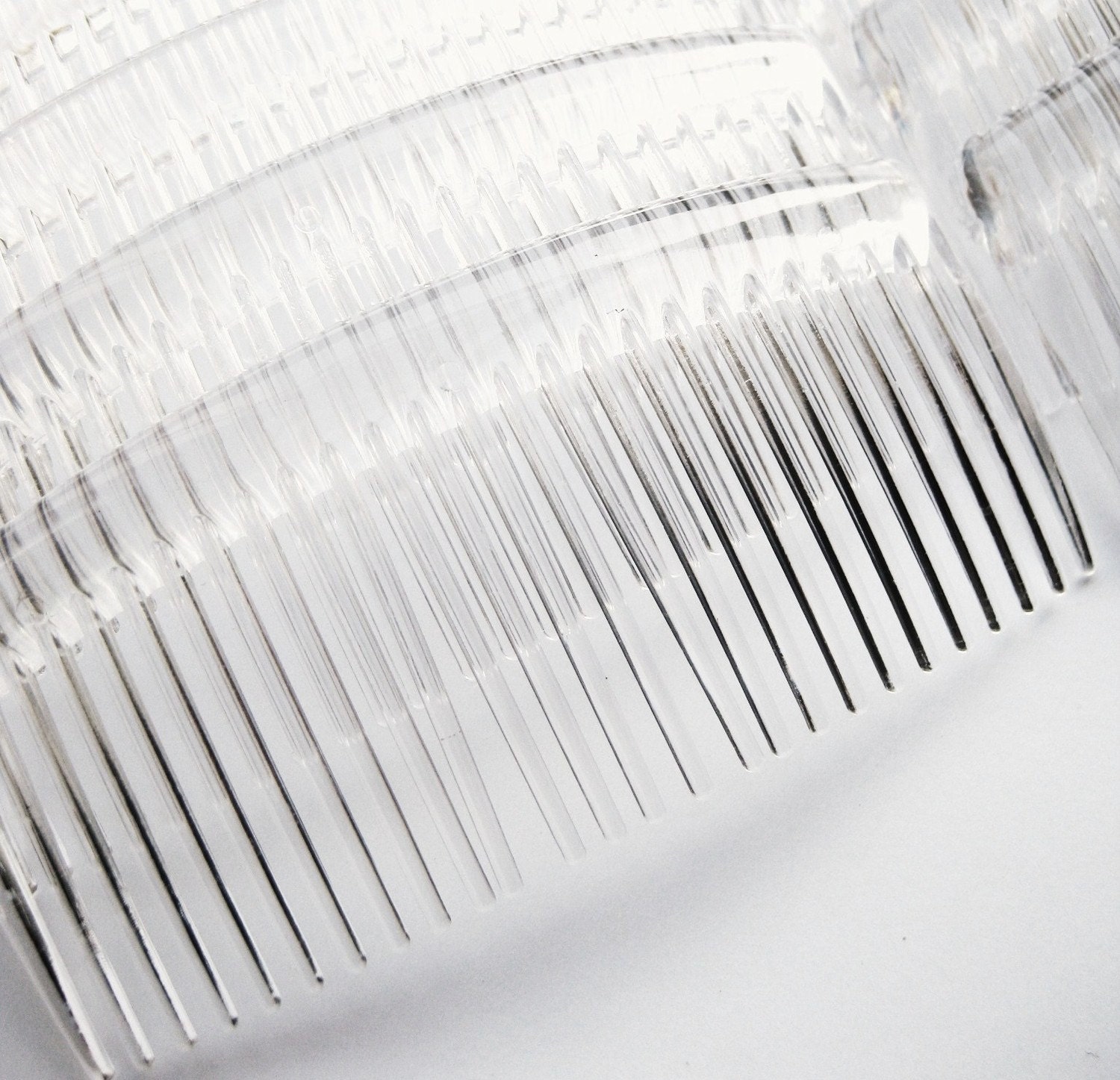 12 Large Clear Plastic Hair Combs for Fascinators and Etsy