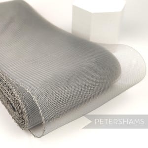 15cm (6 inch) Wide Crinoline (Crin, Horsehair Braid) for Hats, Millinery, and Fascinators - 1m (1.09 yards) - Pewter Grey