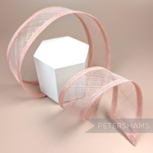 Cinta de Sinamay de 5 cm de ancho para confección de sombreros y sombreros - Rosa pálido
