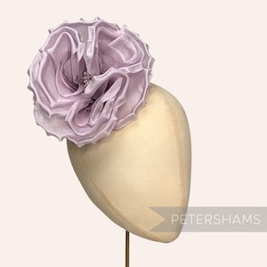 Deep Heather Silk 'Danielle' Large 15cm Rose Millinery Fascinator Flower Hat Mount