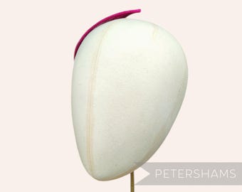 6773 White Open Teardrop Sinamay Hat Fascinator Base For Millinery White Sinamay Teardrop Fascinator Half Hat for Church  main image 2