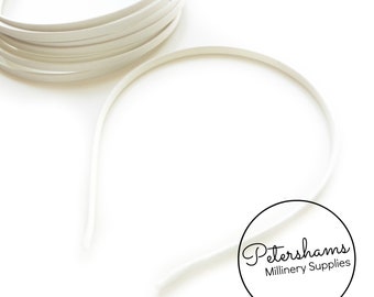 Satin 5mm Metal Headband for Fascinators & Millinery - Ivory