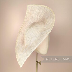 Natural Double Pointed Sinamay Fascinator 'Jackie' Hat Base for Millinery