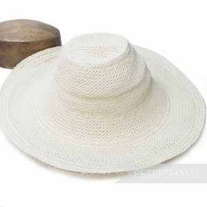 Double Twisted Toyo Paper 12" Capeline Hat Body for Millinery and Hat Making - Ivory